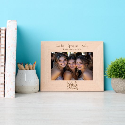 Cadres Gravés Bride Squad Mariage Bridesmaitres