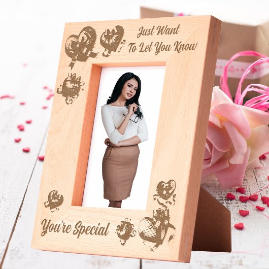 Cadres Gravés Cadeau Cadeau Message spécial Image en bois