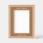 Cadres Gravés Cadeau de Mariage personnalisé minimum pour les co (Recto)