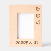 Cadeau photo pour papa de Triplets, papa & US Fram