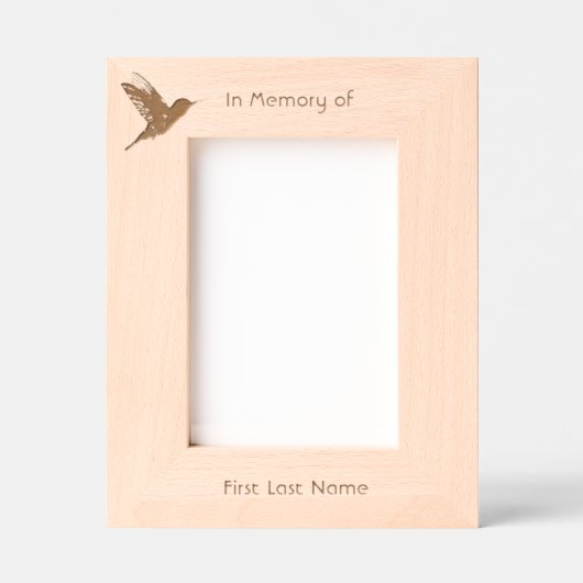 Cadres Gravés Carte de prière commémorative Colibri (Recto)