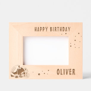 Cadres Gravés Casque de balle de football heureux anniversaire p