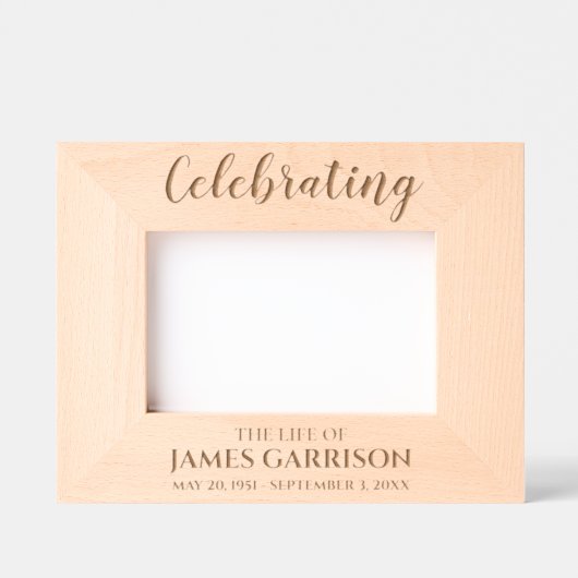 Cadres Gravés Célébration Du Souvenir De Vie Photo Mémorial (Recto)