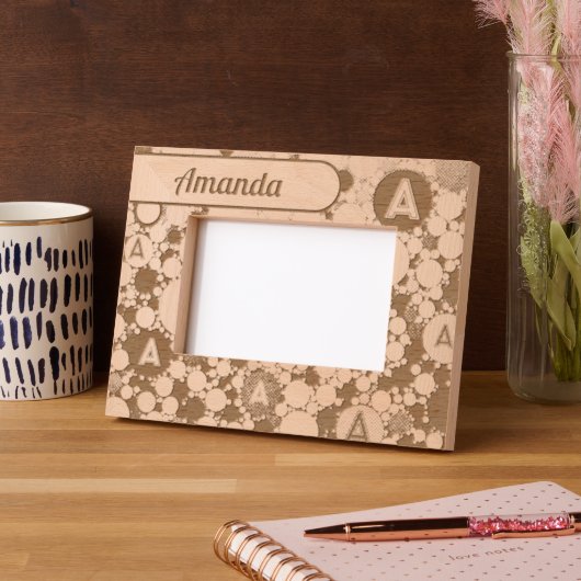 Cadres Gravés Cercles et lettres (Gauche)