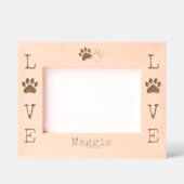Cadres Gravés Charming LOVE Chien Empreinte de patte Moderne Per (Recto)