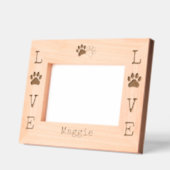 Cadres Gravés Charming LOVE Chien Empreinte de patte Moderne Per (Gauche)