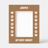 Cadres Gravés Chien animal de compagnie Nom personnalisé Emprein (Recto)