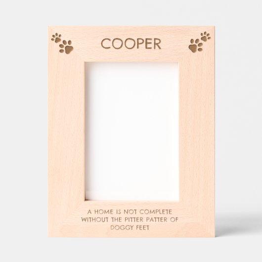 Cadres Gravés Chien Paw Propriétaire d'un animal de compagnie No (Recto)