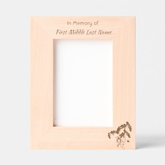 Cadres Gravés Christian Memorial Keepsake Geranium Flower (Recto)