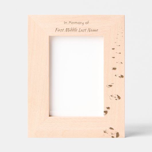 Cadres Gravés Christian Scripture Keepsake Footprints in Sand (Recto)