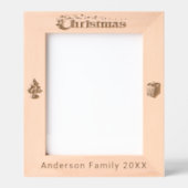 Cadres Gravés Christmas Custom Nom de famille Tree Snowflakes 8x (Recto)
