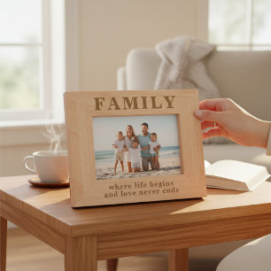 Cadres Gravés Citation Familiale Simple Typographie Moderne