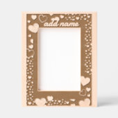 Cadres Gravés coeur de frontière romantique (Recto)