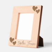 Cadres Gravés Coeurs Élégants Avec Texte Personnalisé (Gauche)