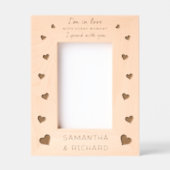 Cadres Gravés Coeurs mignons Aimer Citer Deux Noms Personnalisés (Recto)