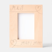 Cadres Gravés Coeurs minimaux Valentines Jour Mariage Anniversai (Recto)