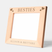 Cadres Gravés Coeurs personnalisés Besties Amitié (Gauche)