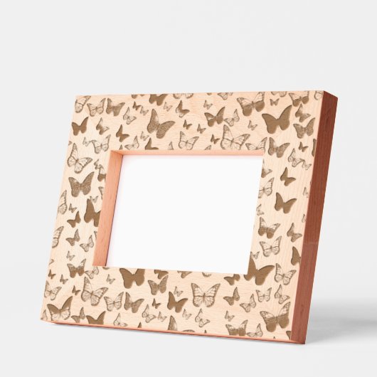 Cadres Gravés Conception de papillons (Gauche)