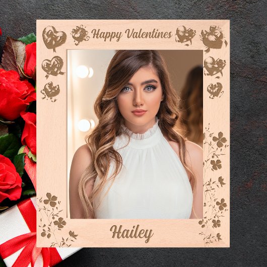 Cadres Gravés Coquette Coeur Valentines Cadeau Laser Photo
