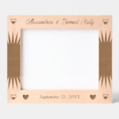 Cadres Gravés Couple Mariage et Script d'anniversaire en bois (Recto)