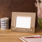 Cadres Gravés Custom Best Grandma Ever Plaid Pattern (Gauche)