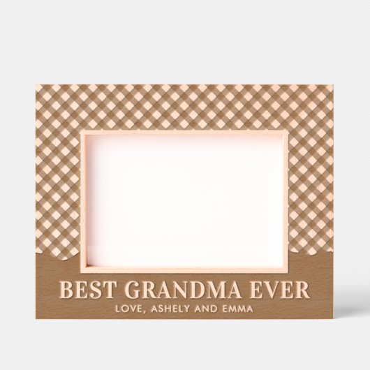 Cadres Gravés Custom Best Grandma Ever Plaid Pattern (Recto)
