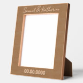 Cadres Gravés Custom Date & Names Rustic Wood (Gauche)