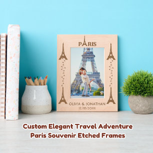 Cadres Gravés Custom Elegant Travel Adventure Paris Souvenir