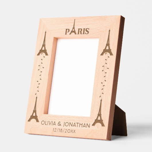 Cadres Gravés Custom Elegant Travel Adventure Paris Souvenir (Gauche)