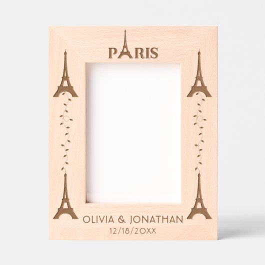 Cadres Gravés Custom Elegant Travel Adventure Paris Souvenir (Recto)