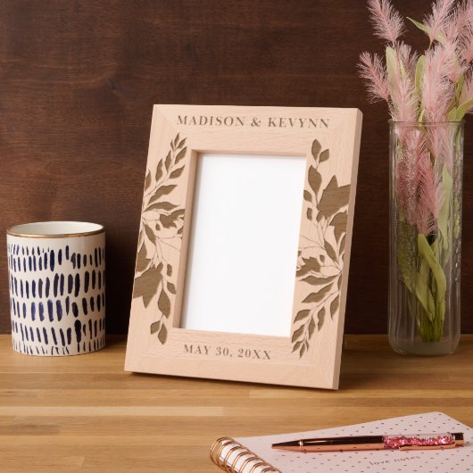 Cadres Gravés Custom Personalized Picture Wedding (Gauche)