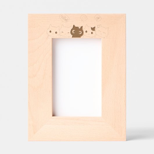 Cadres Gravés Cute cats saying Hl (Recto)