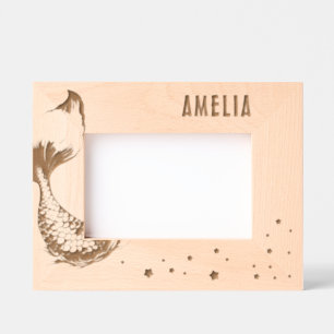 Cadres Gravés Cute Mermaid Queue Stars Girl Photo