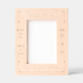 Cadres Gravés Cute Minimal Flèches Boho Nouveau-né Statistiques  (Recto)