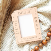 Cadres Gravés Cute Minimal Flèches Boho Nouveau-né Statistiques 