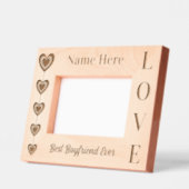 Cadres Gravés Cute personnalisée Cinq Coeurs Chaîne et AMOUR (Gauche)