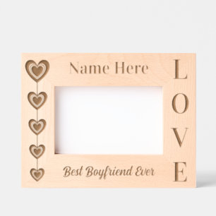 Cadres Gravés Cute personnalisée Cinq Coeurs Chaîne et AMOUR