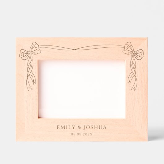 Cadres Gravés Cute Ribbon Bow Custom Name Or Text Etched Frames (Recto)