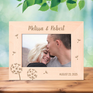 Cadres Gravés Dandelion Fleurs Couple Anniversaire 7x5