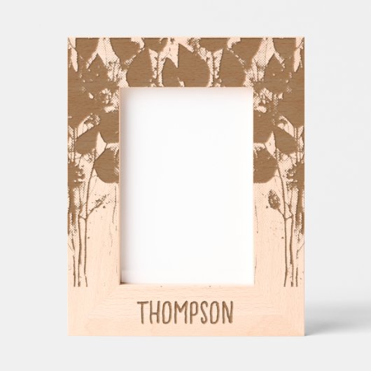 Cadres Gravés Design forestier Bois personnalisé (Recto)
