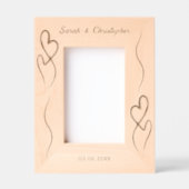 Cadres Gravés Deux Coeurs Anniversaire Couple (Recto)