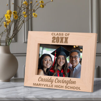 Cadres Gravés Diplôme personnalisé Nom, école, année