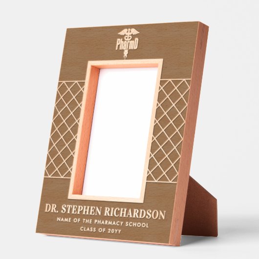 Cadres Gravés Docteur en pharmacie PharmD personnalisé (Gauche)