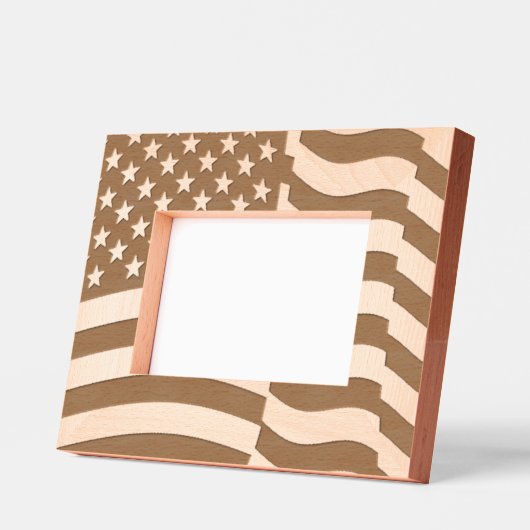 Cadres Gravés Drapeau américain (Gauche)