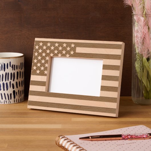 Cadres Gravés Drapeau américain (Gauche)