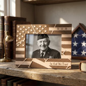 Cadres Gravés Drapeau américain personnalisable, devise USA Art