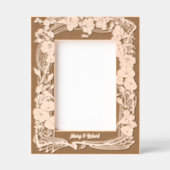 Cadres Gravés Elégant Art Nouveau Botanique Frontière Florale (Recto)