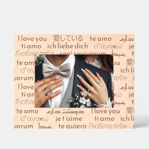 Cadres Gravés Élégant "I Love You" en langues internationales