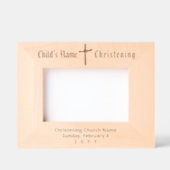 Cadres Gravés Elégant Moderne Personnalisé Christening Cross Art (Recto)