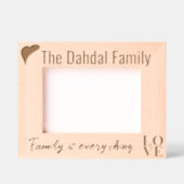 Cadres Gravés Élégant moderne personnalisé Nom de famille, amour (Recto)